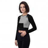 Abstract Geometry Women's Crop Top long-sleeve (Recycled)
