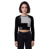 Abstract Geometry Women's Crop Top long-sleeve (Recycled)