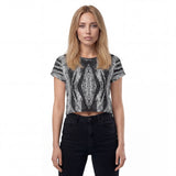 Marb Dark&Grey Women's Crop Tee